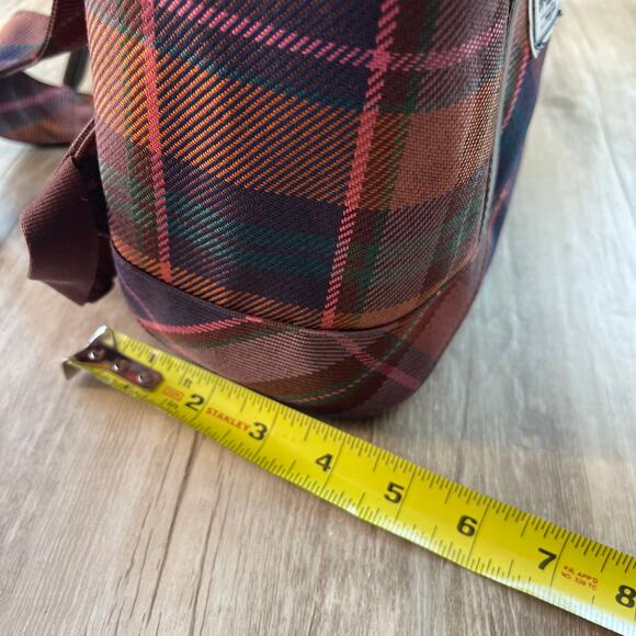 Herschel Supply Co. Retreat Mini Backpack Pink Purple Tartan Plaid Check - Picture 9 of 12